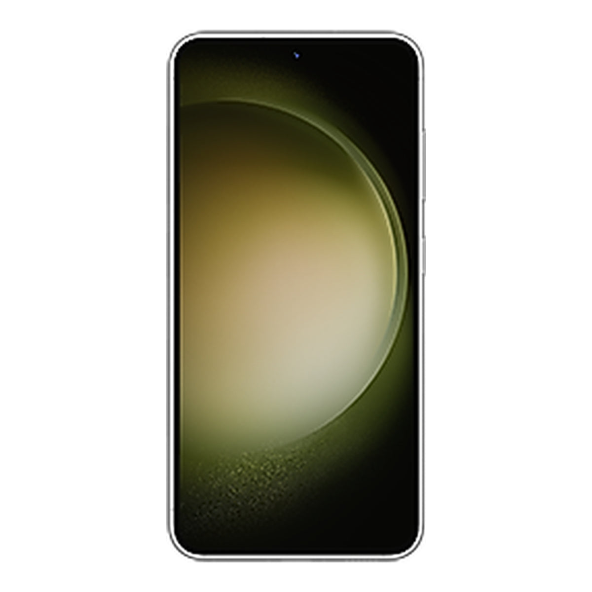 Samsung Galaxy S23 in Lime, front and back