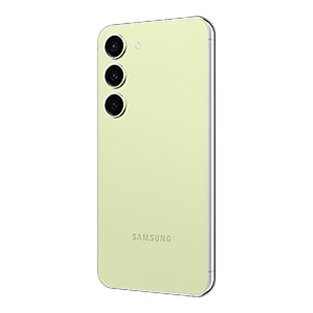 Samsung Galaxy S23 in Lime, back (right)
