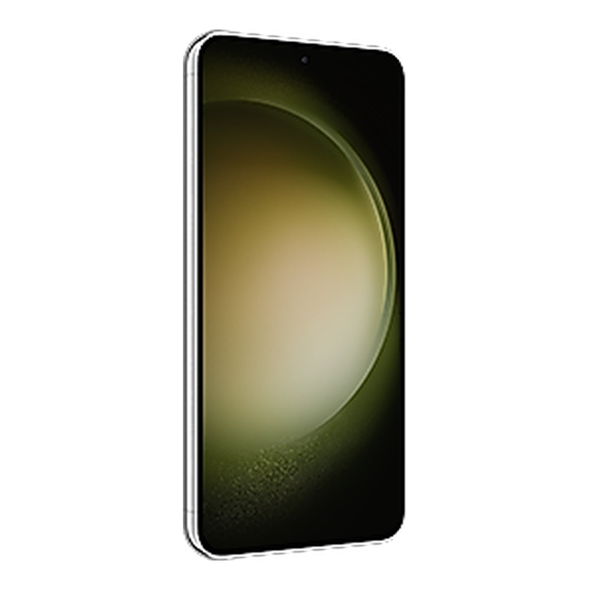 Samsung Galaxy S23 in Lime, front (left)