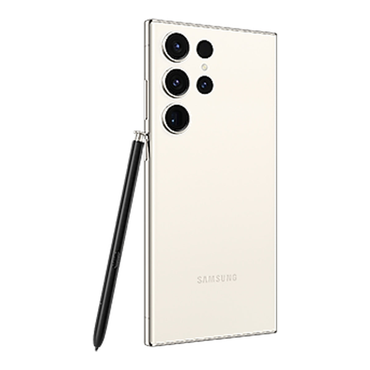 Samsung Galaxy S23 Ultra in Cream, back (left)