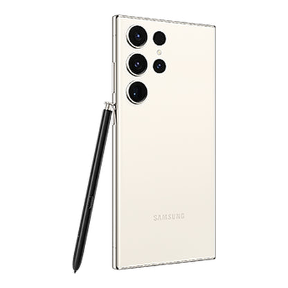 Samsung Galaxy S23 Ultra in Cream, back (left)