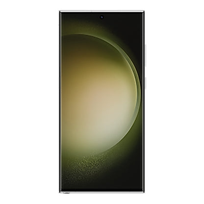 Samsung Galaxy S23 Ultra in Lime, front and back