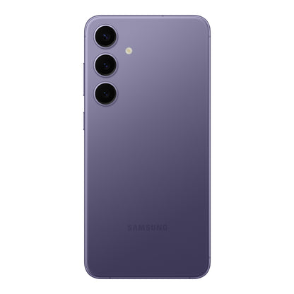 Samsung Galaxy S24+ in Cobalt Violet, front and back