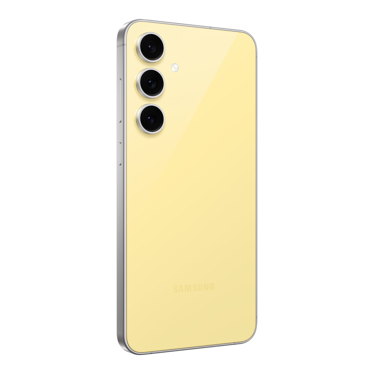 Samsung Galaxy S24 FE in Yellow, front and back
