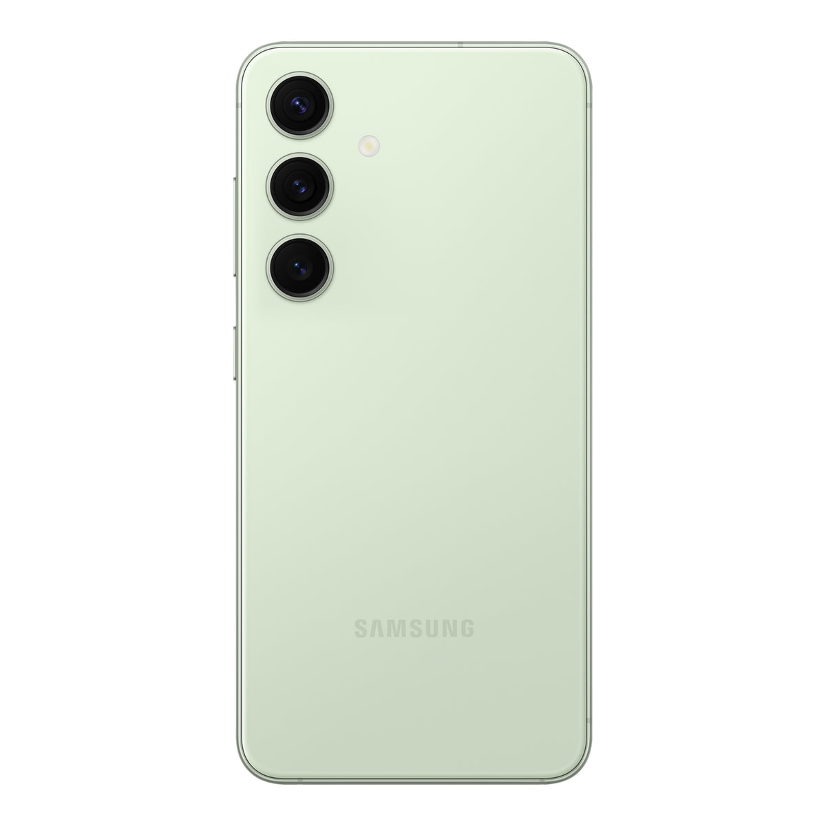 Samsung Galaxy S24 in Jade Green, front and back