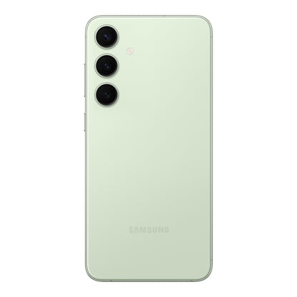 Samsung Galaxy S24+ in Jade Green, front and back