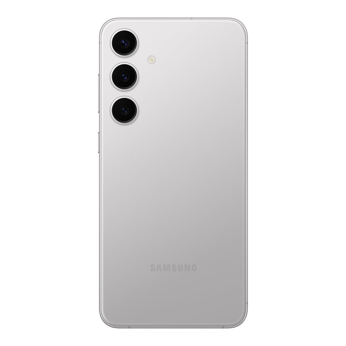 Samsung Galaxy S24+ in Marble Grey, front and back