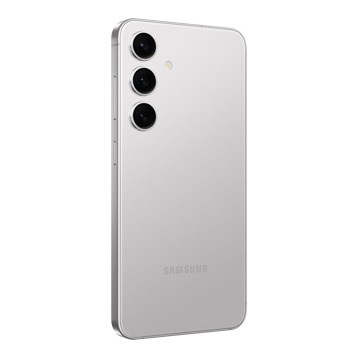 Samsung Galaxy S24 in Marble Grey, back (left)