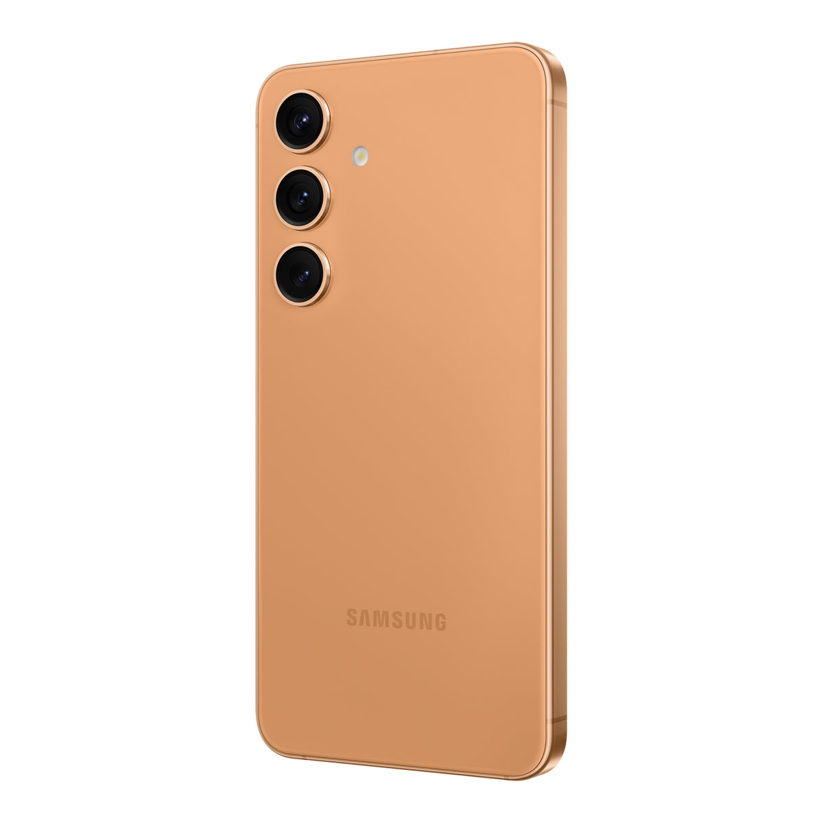 Samsung Galaxy S24 in Sandstone Orange, back (right)