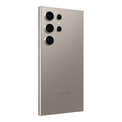 Samsung Galaxy S24 Ultra in Titanium Grey, back (left)