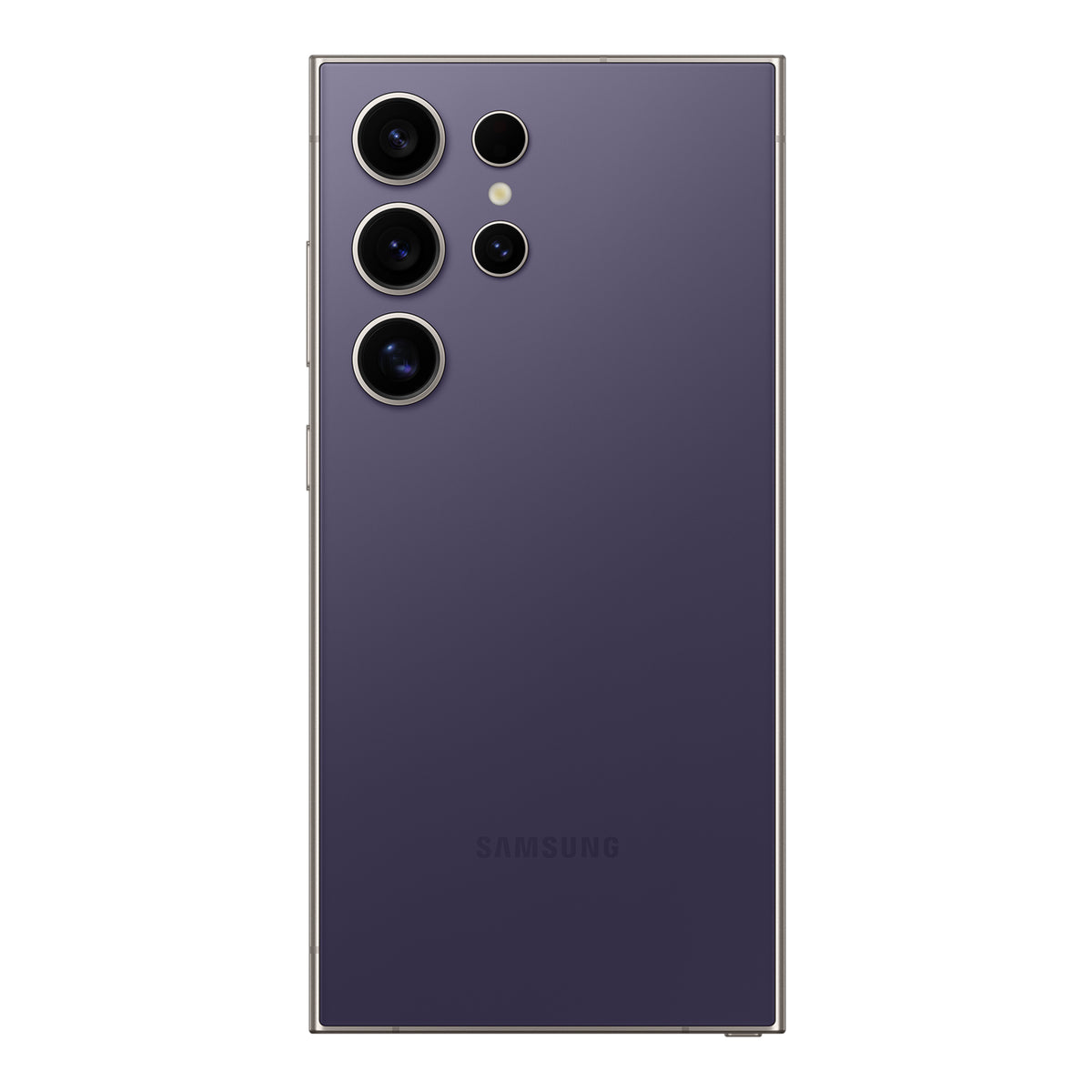 Samsung Galaxy S24 Ultra in Titanium Violet, front and back