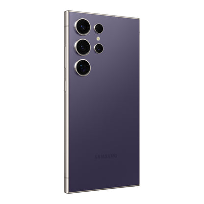 Samsung Galaxy S24 Ultra in Titanium Violet, back (left)