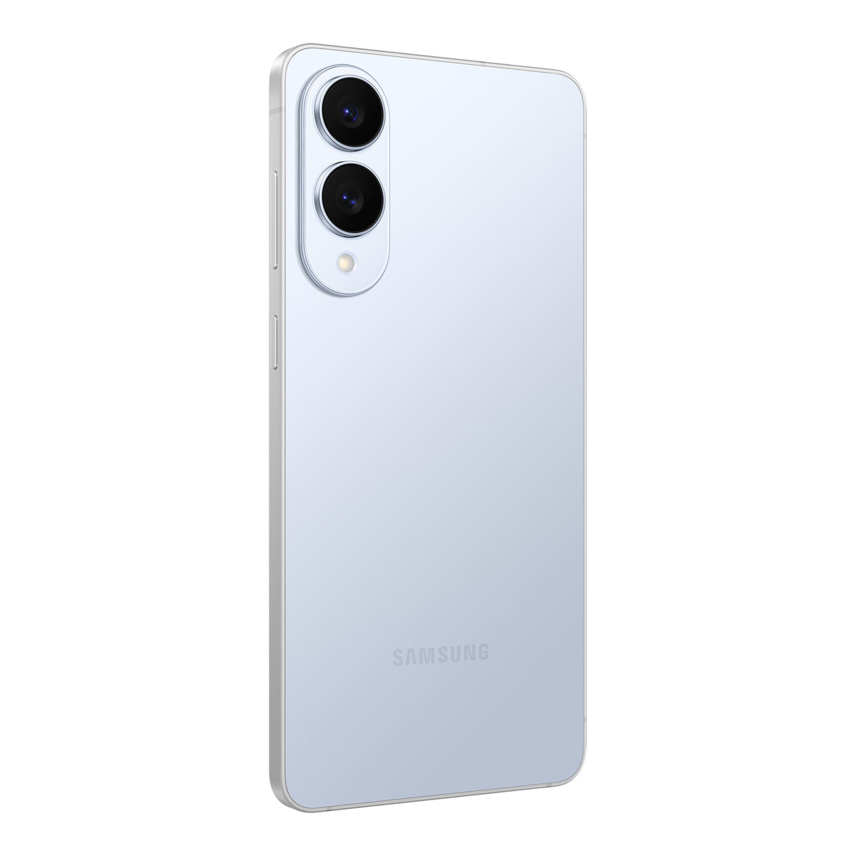 Samsung Galaxy S25 Edge in Titanium Icyblue, back (left)