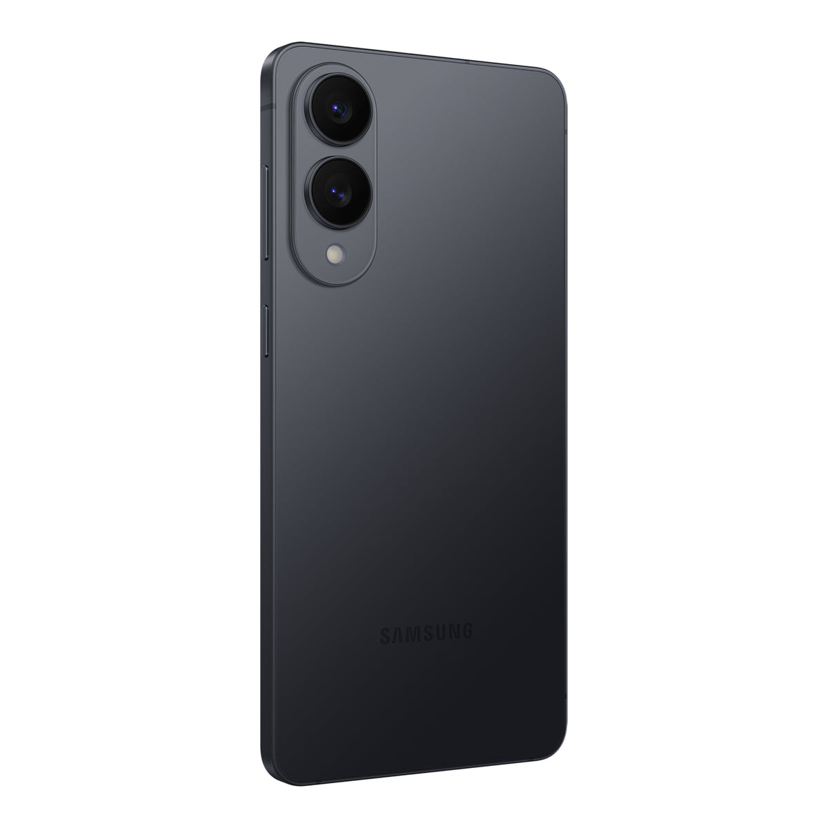 Samsung Galaxy S25 Edge in Titanium Jetblack, back (left)