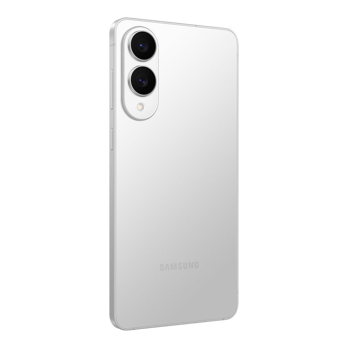 Samsung Galaxy S25 Edge in Titanium Silver, back (left)