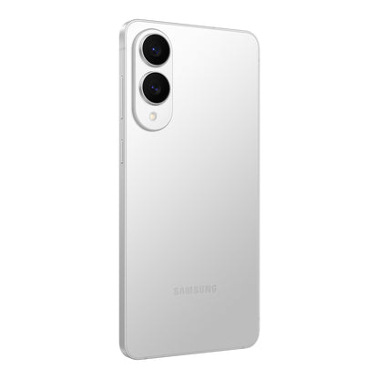 Samsung Galaxy S25 Edge in Titanium Silver, back (left)