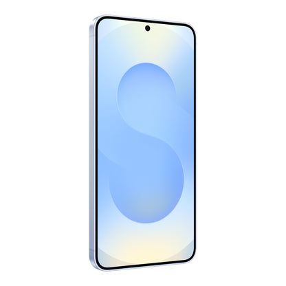 Samsung Galaxy S25 in Icyblue, front (left)