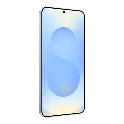 Samsung Galaxy S25+ in Icyblue, front (left)