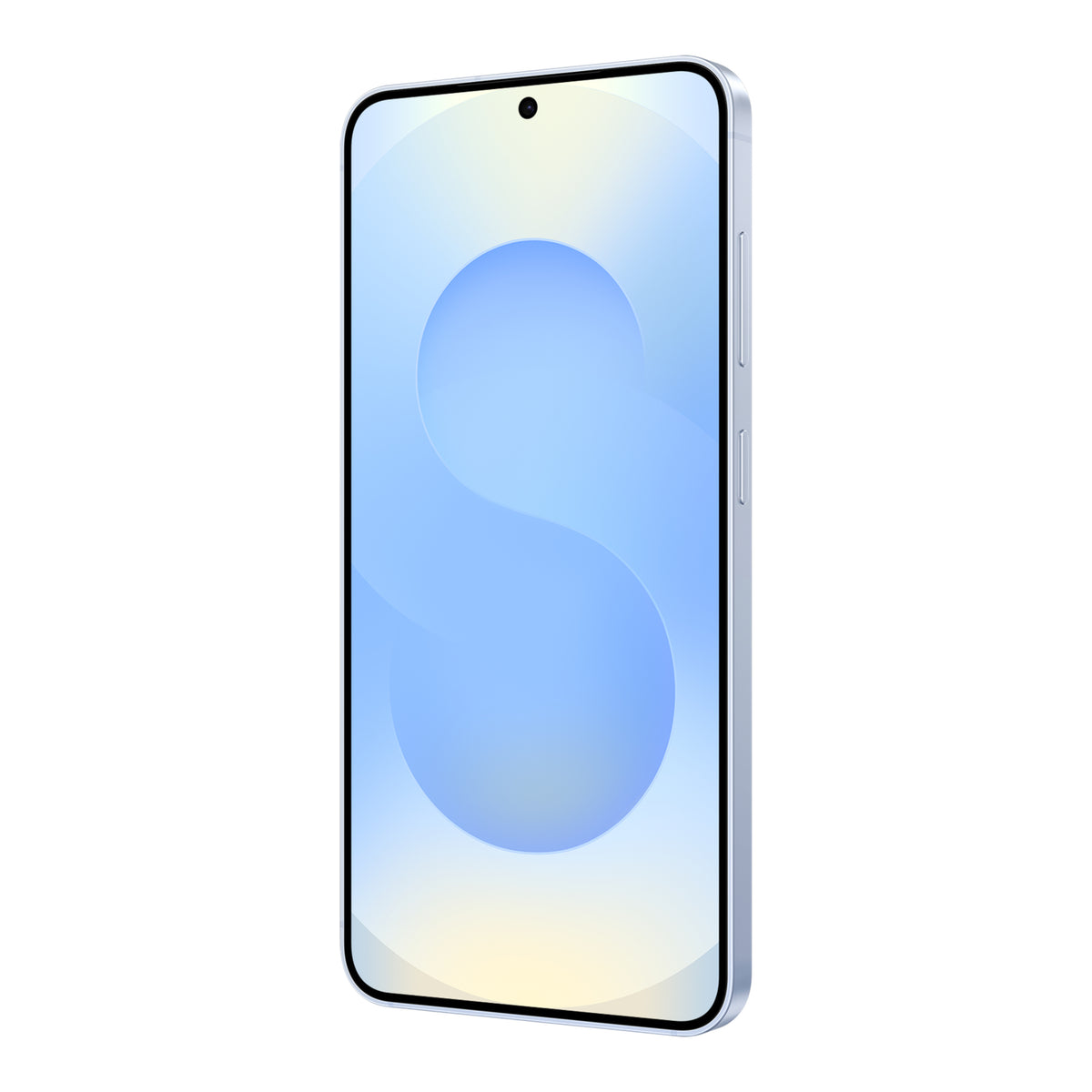 Samsung Galaxy S25 in Icyblue, front (right)