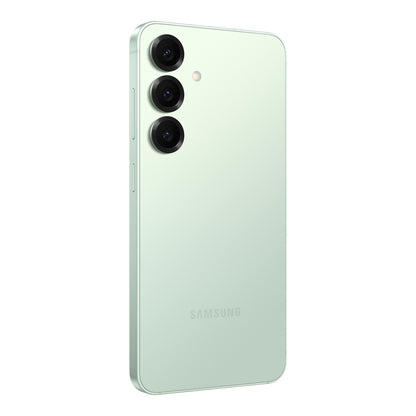 Samsung Galaxy S25 in Mint, back (left)