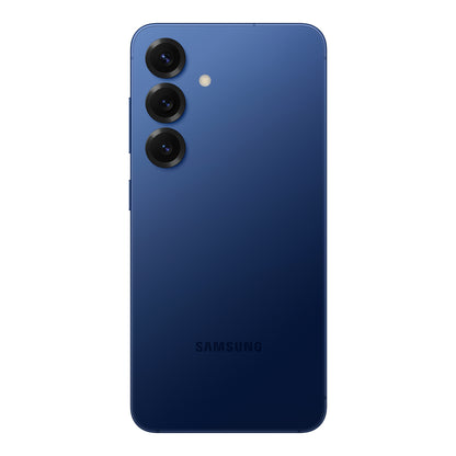 Samsung Galaxy S25 in Navy, front and back
