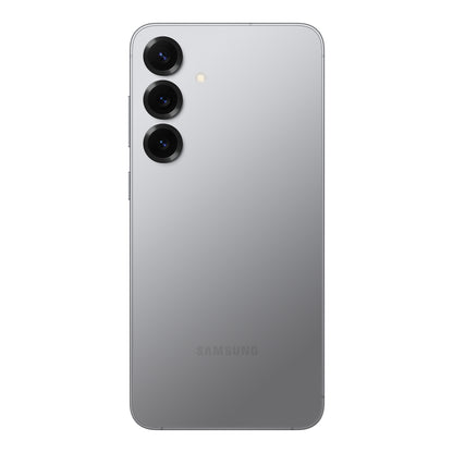 Samsung Galaxy S25+ in Silver Shadow, front and back