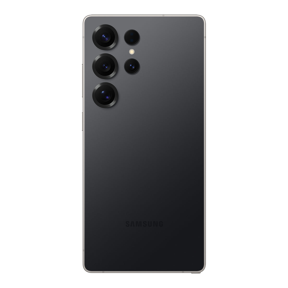 Samsung Galaxy S25 Ultra in Titanium Black, front and back