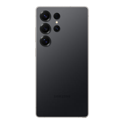 Samsung Galaxy S25 Ultra in Titanium Black, front and back
