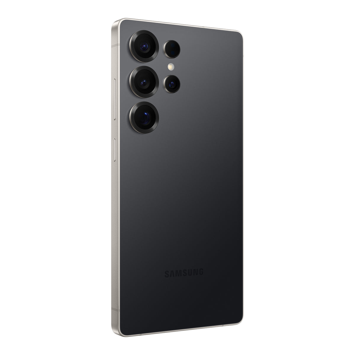 Samsung Galaxy S25 Ultra in Titanium Black, back (left)