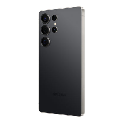 Samsung Galaxy S25 Ultra in Titanium Black, back (right)
