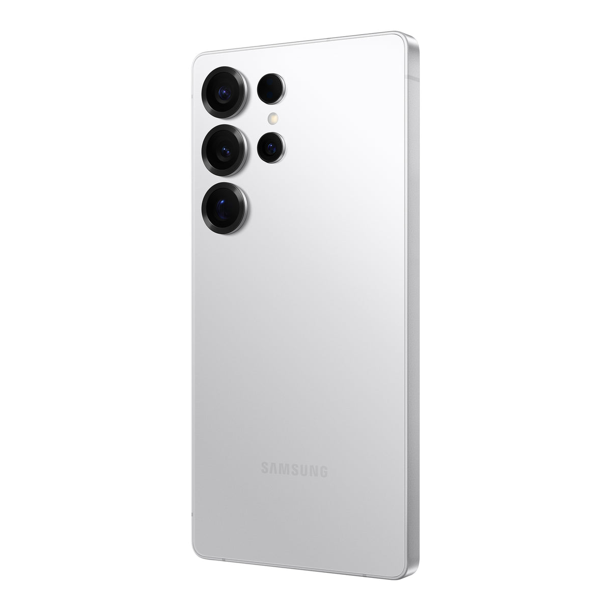 Samsung Galaxy S25 Ultra in Titanium Whitesilver, back (right)