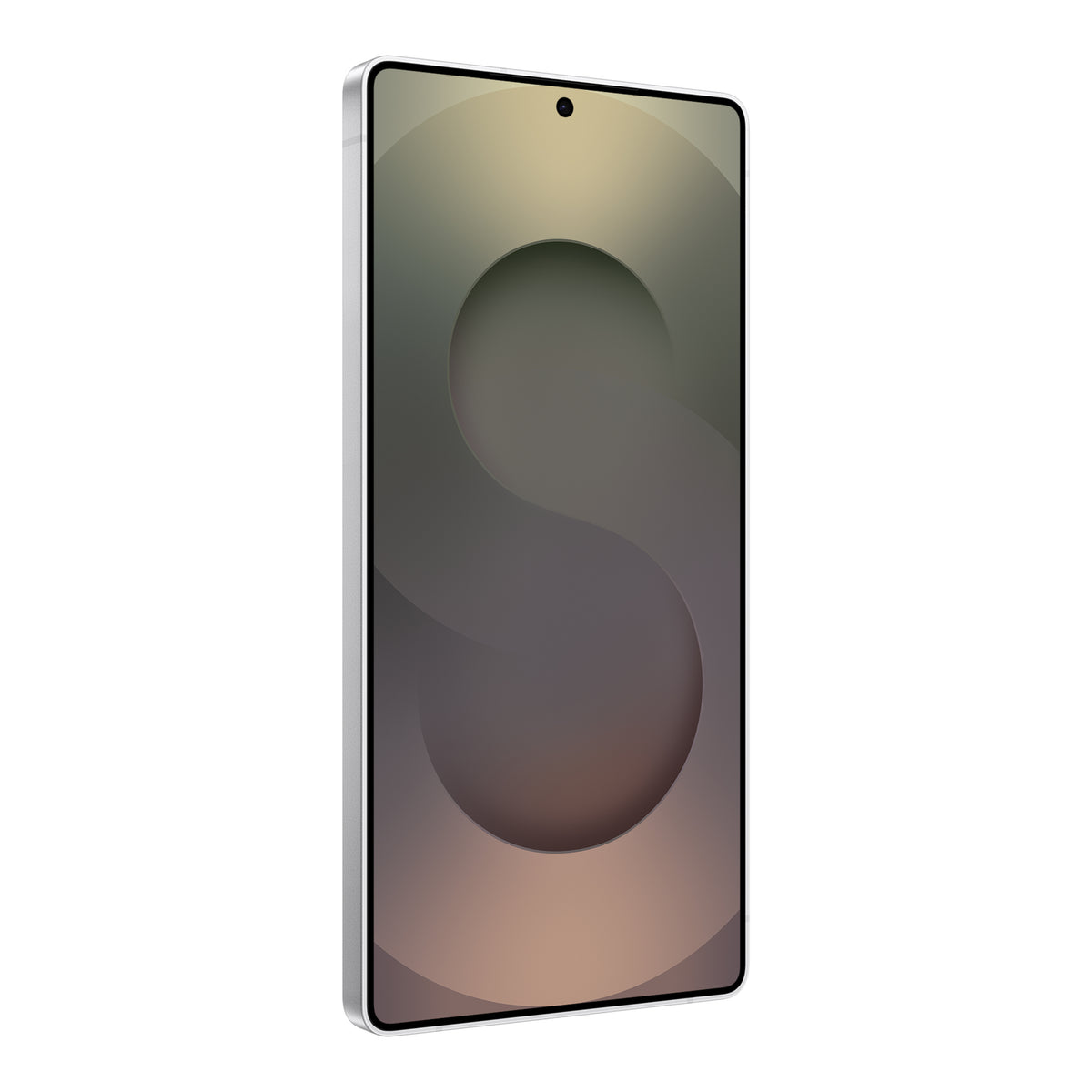 Samsung Galaxy S25 Ultra in Titanium Whitesilver, front (left)