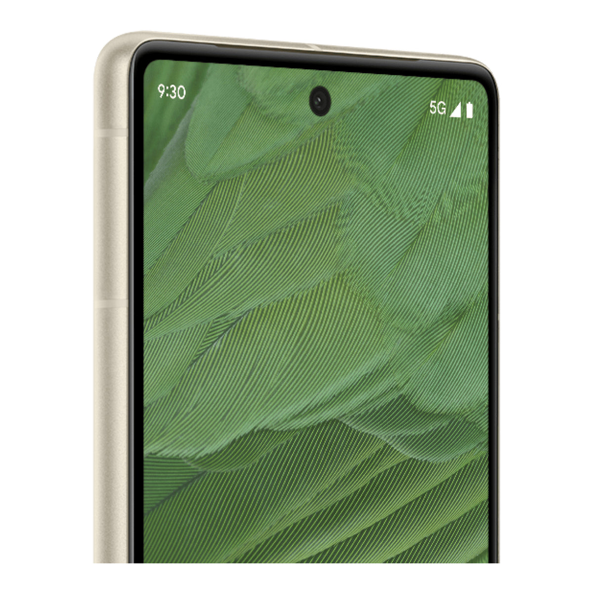 Google Pixel 7 in Lemongrass, angled view