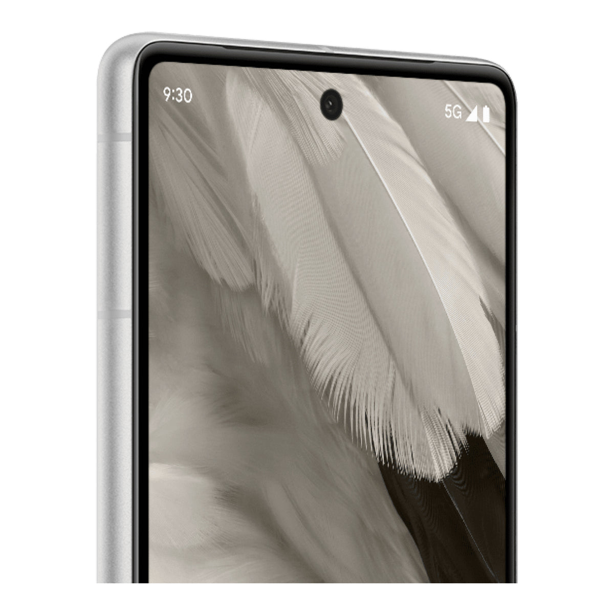 Google Pixel 7 in Snow, front and back