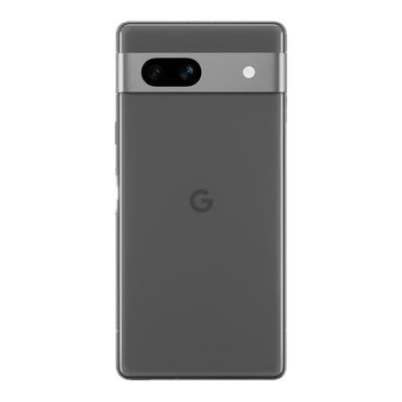 Google Pixel 7a in Charcoal, front and back