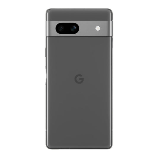 Google Pixel 7a in Charcoal, front and back