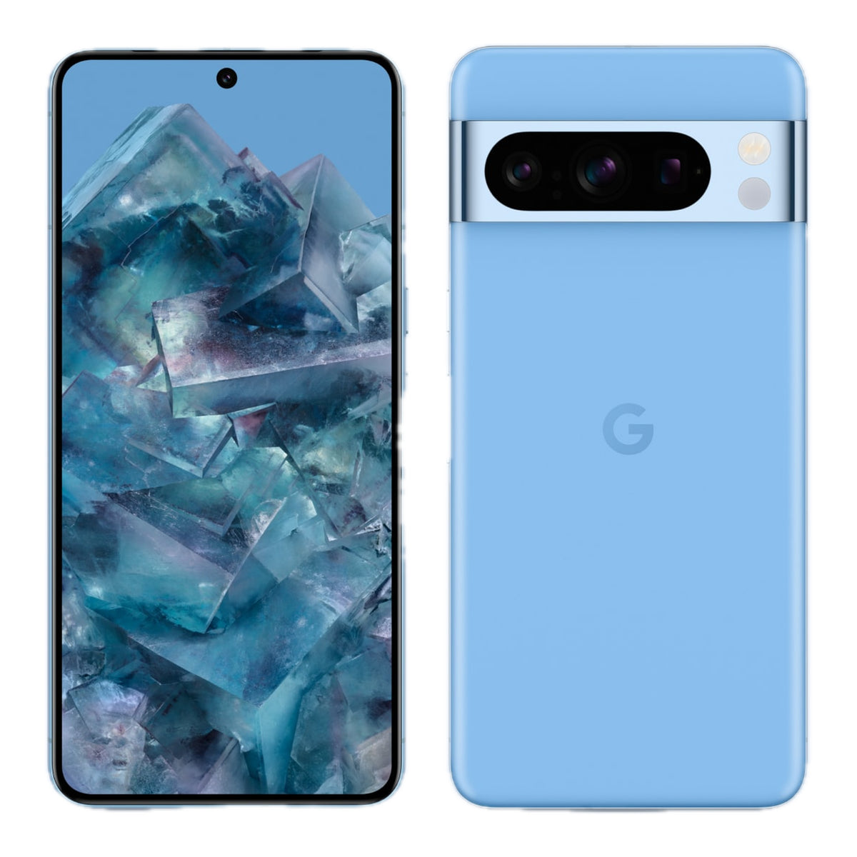 Google Pixel 8 Pro in Bay, front and back