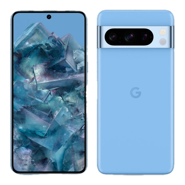 Google Pixel 8 Pro in Bay, front and back