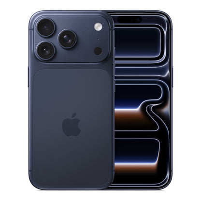 Apple iPhone 17 Pro in Deep Blue, product view