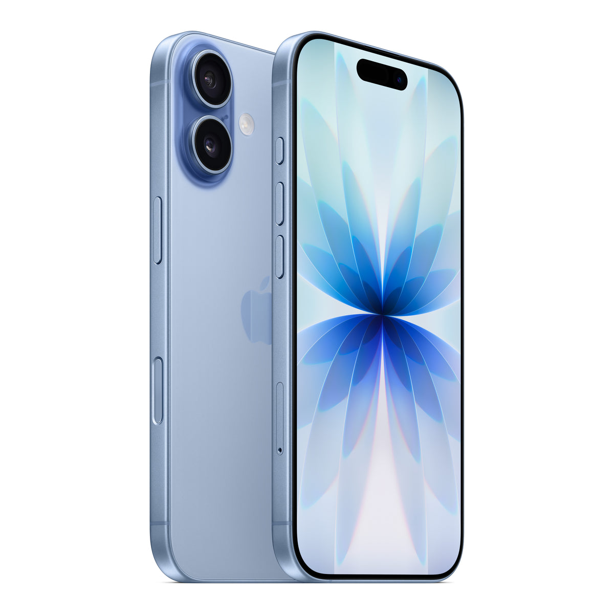 Apple iPhone 17 in Mist Blue, product view