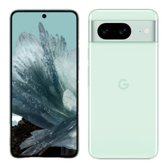 Google Pixel 8 in Mint, front and back