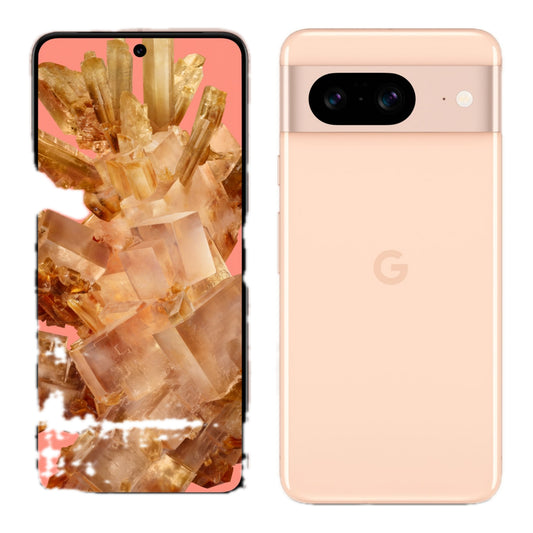 Google Pixel 8 in Rose, front and back