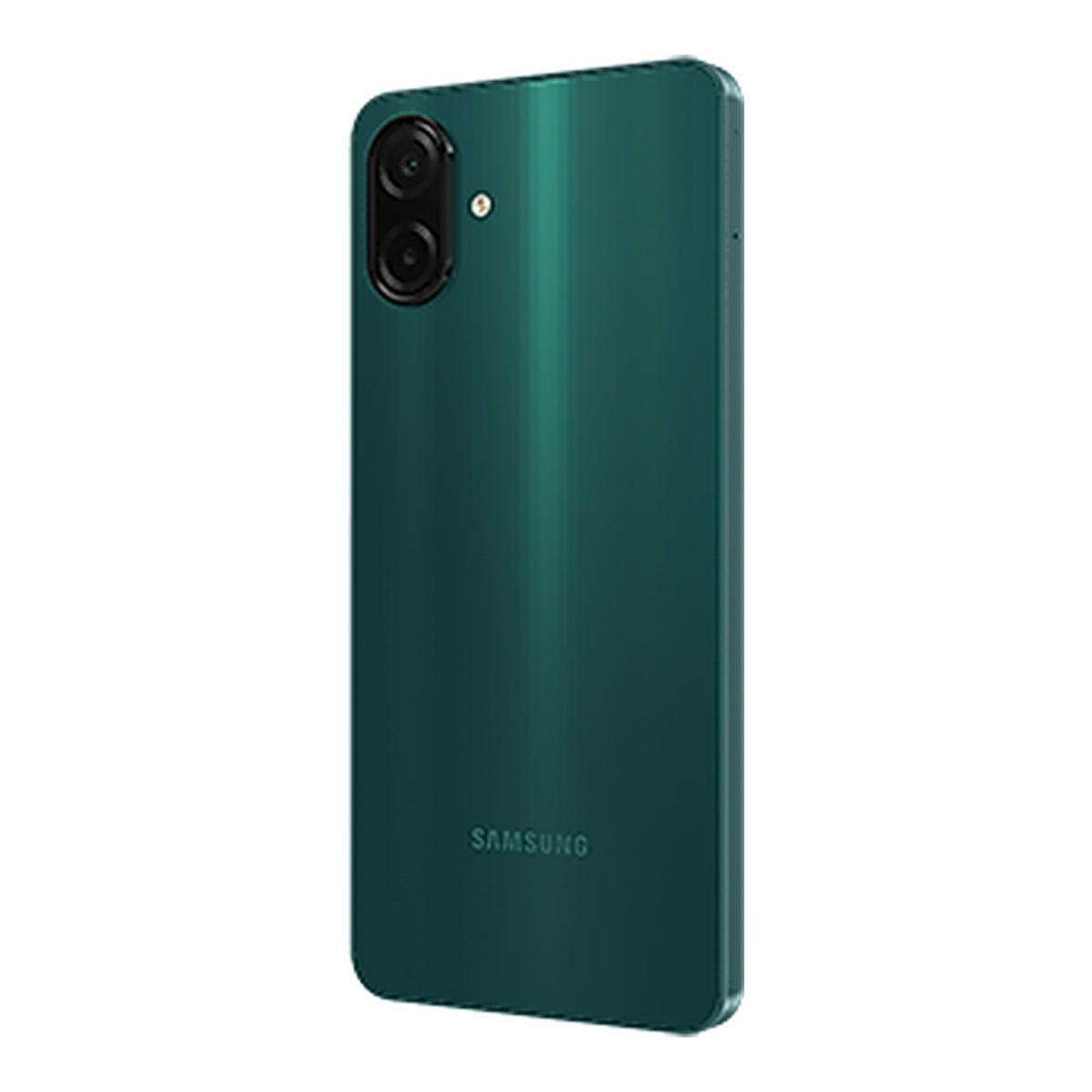 Samsung Galaxy A07 in Green, front and back