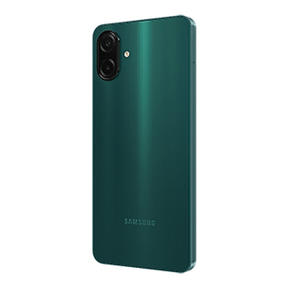 Samsung Galaxy A07 in Green, front and back