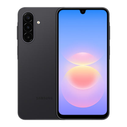 Samsung Galaxy A18 128GB in Black, front and back view