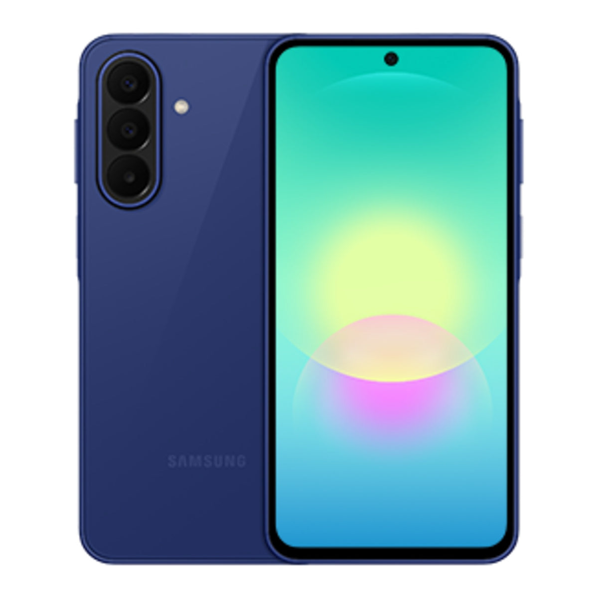 Samsung Galaxy A27 5G 128GB Blue in Blue, front and back view