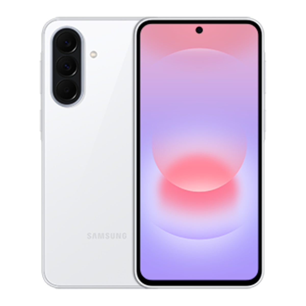 Samsung Galaxy A37 5G 256GB White in White, front and back view