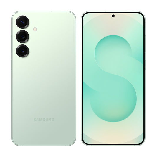 Samsung Galaxy S25 Plus in mint, front and back view