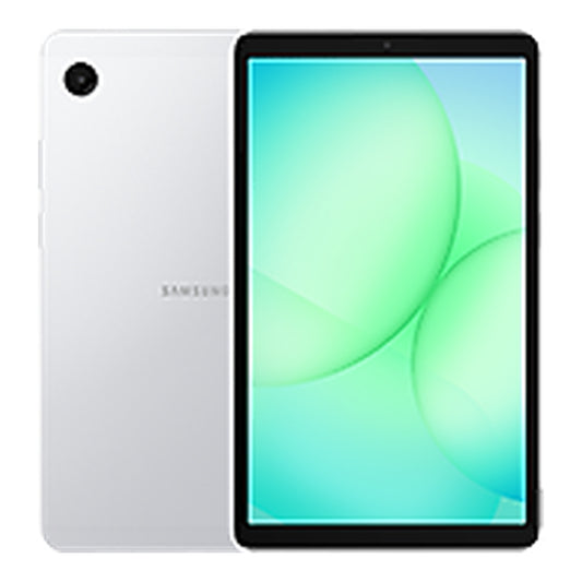 Samsung Galaxy Tab A11 in Silver, front and back