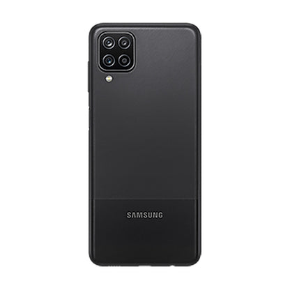 Samsung Galaxy A12 in Black, front and back view